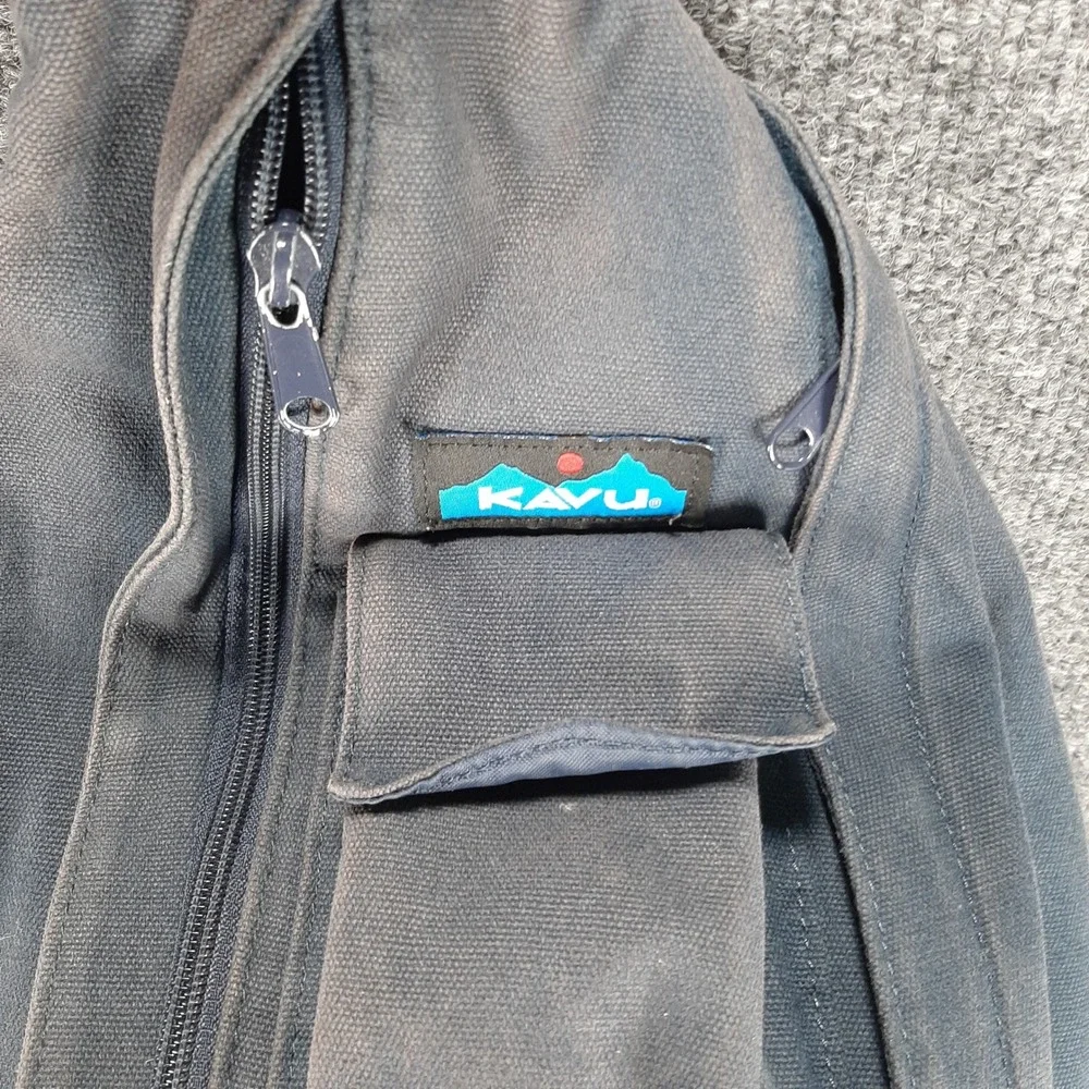 KAVU Rope Bag Sling Backpack OS Charcoal Gray Unisex Canvas Outdoor Bag